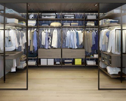 Gleittür S1200 AIR, Schiebetür, Gleittürsystem, Schwarz matt, ESG, Weißglas, Glas, klar, Innensystem UNO, Bronze dunkel eloxiert, Urban Structures Maloja Walnuss, illuminierte Kleiderstange, Schubladen, Hosenauszug, Hosenlift, Krawattenhalter, Box pur, S1200 Air, Sliding door, Sliding door system, black matt, ESG, white glass, clear, Interior System UNO, Bronze dark anodized, Urban Structures Maloja Walnut, illuminated hangig or clothes rail, drawer, tray, trousers pull-out, trousers lifts, tie bar, box pur, closet, wardrobe, cabinet
